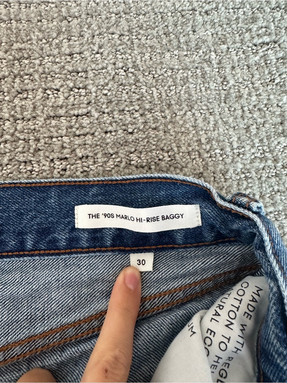 Denim Forum Straight Leg Jeans in Indigo Blue - Picture 3 of 4